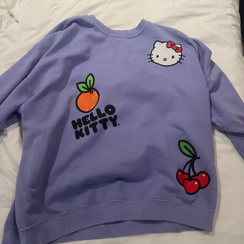 Hello kitty purple crewneck size medium